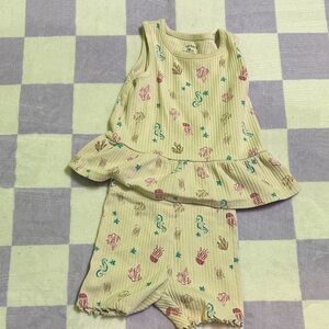 Carter's Yellow and Pink Sea Creature Kids Matching Set